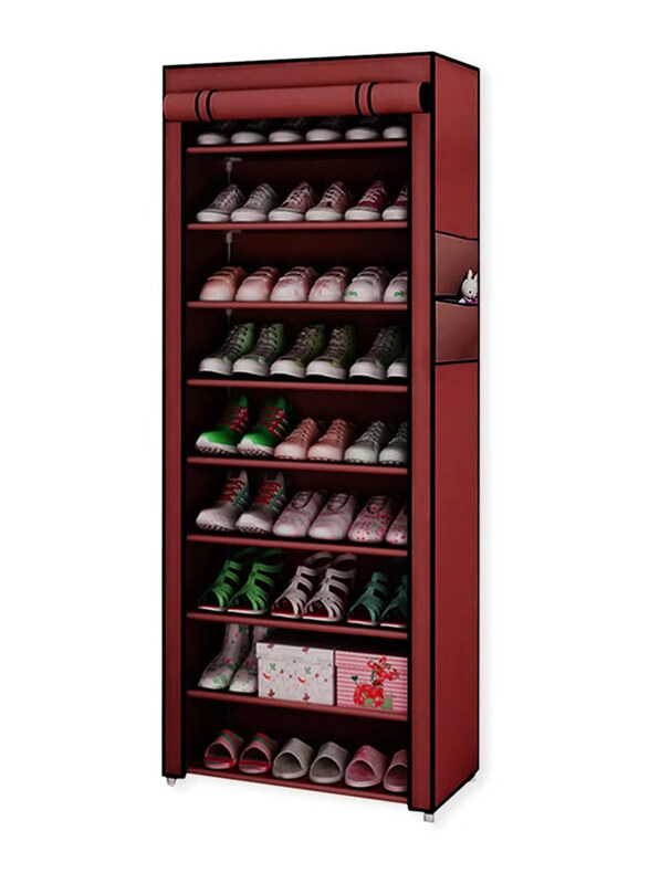 

DubaiGallery 9-Layer Simple Shoe Rack, Red