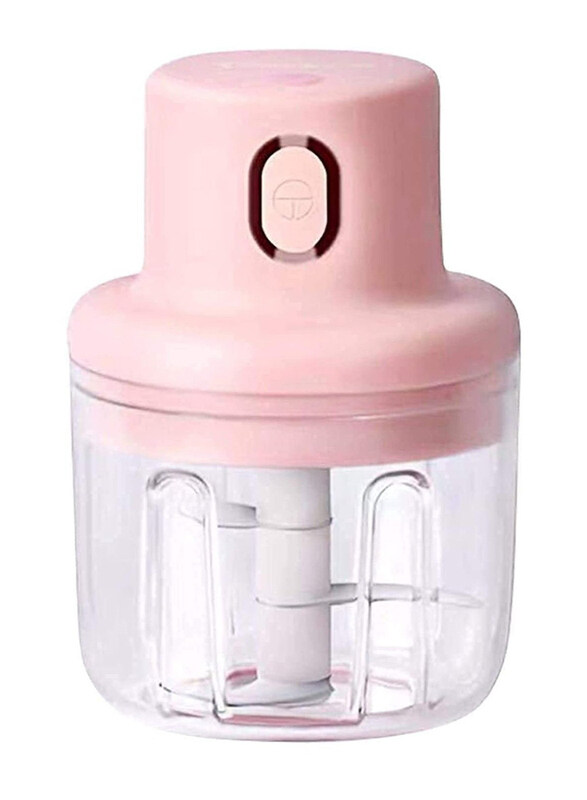 

DubaiGallery Electric Mini Garlic Chopper, 45W, Pink/Clear