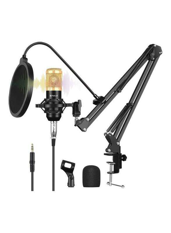 

Puluz Condenser Microphone with Studio Broadcast Singing Kits, Black