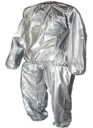 PVC Sauna Suits for Unisex, Medium, Silver