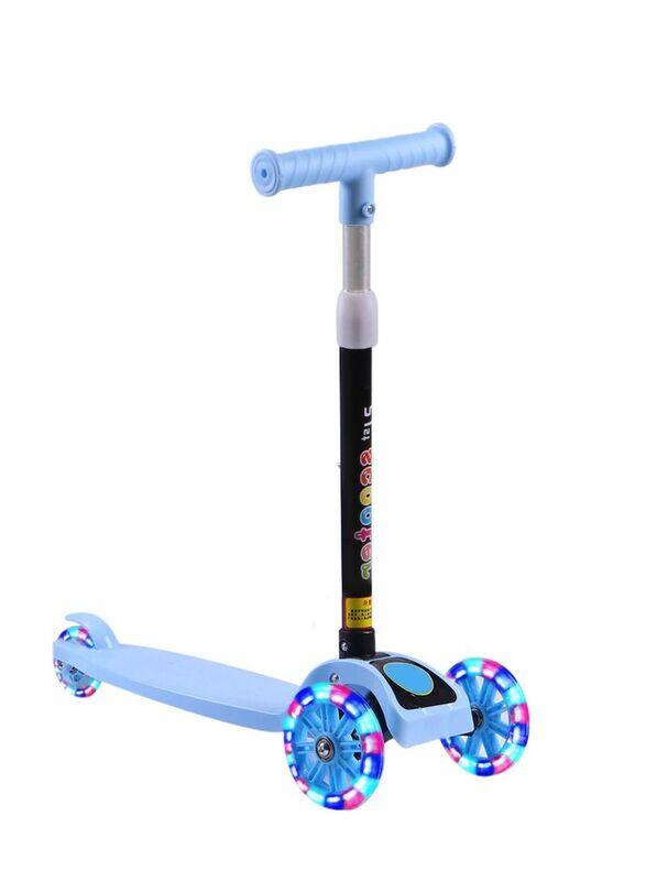 

Generic Foldable 3 Wheel Kick Scooter with LED, Ages 3+, Blue