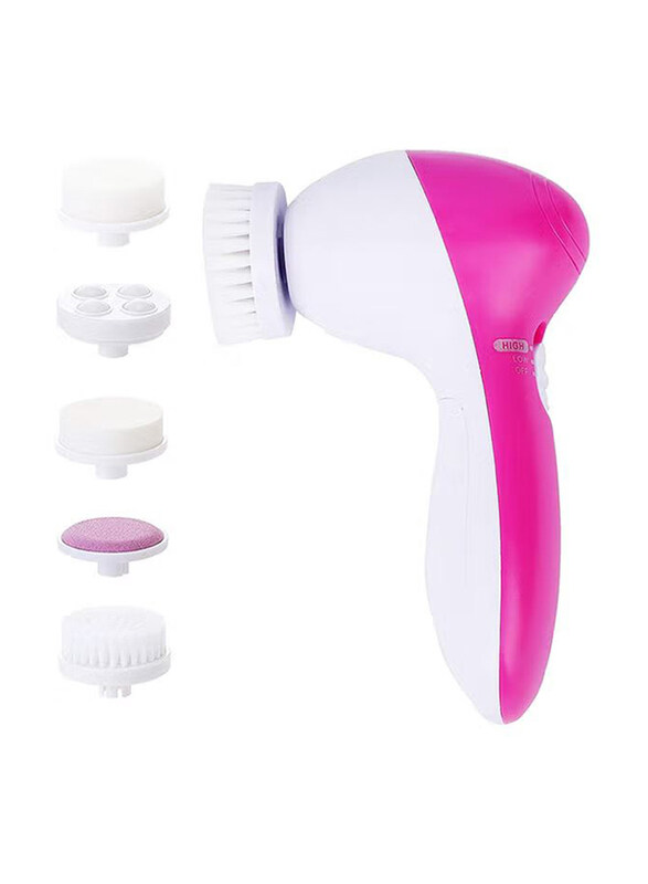 

Generic 5-iIn-1 Electric Massager And Cleanser Kit, Pink/White
