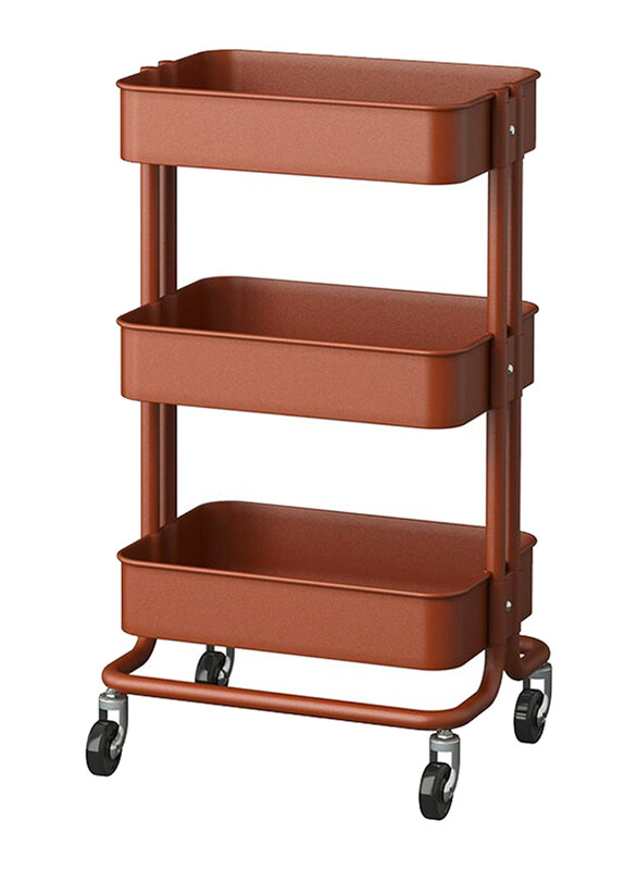 

Generic 3-Rack Storage Cart, Brown