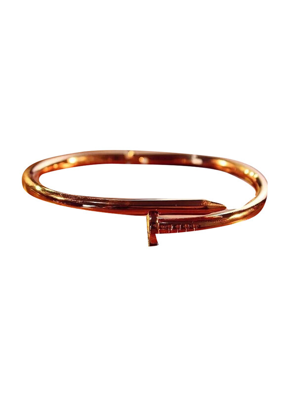 

DubaiGallery Nail Bracelet Bangle, Rose Gold