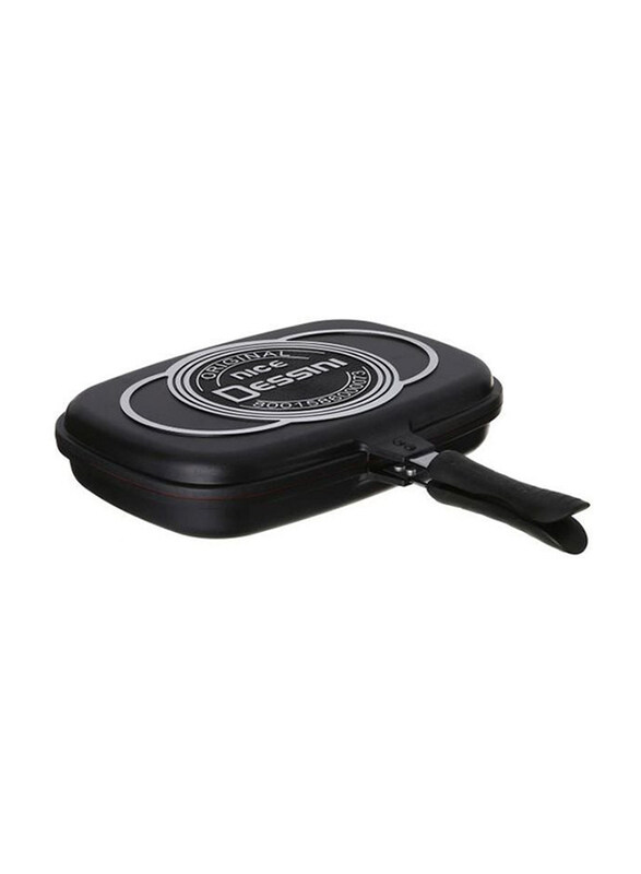 

Dessini 36cm Double Side Die Casting Grill Pan, Black/Silver