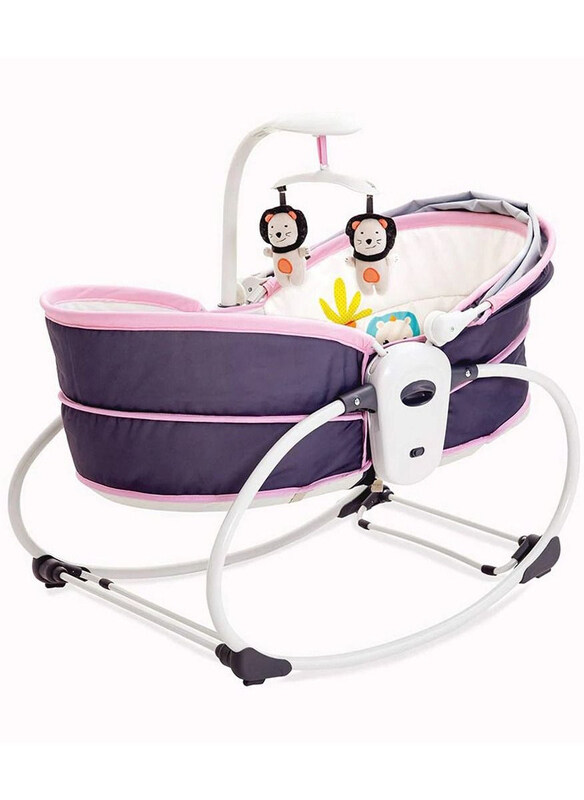 

Dubaigallery Baby Electric Baby Cradle Vibration Portable Crib Automatic Rocker, Multicolour