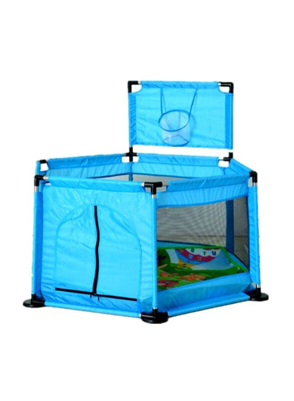 

Cool Baby Ball Pit Fence Tent With Basketball Hoop, WL01BLTAM, Ages 6+ Years, Blue