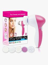 5-In-1 Electric Facial Cleaner Massager, White