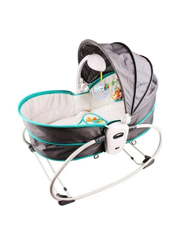 

Generic 5-in-1 Baby Rocker Bassinet with Premium Quality Materials, Simple and Durable, Black/Green