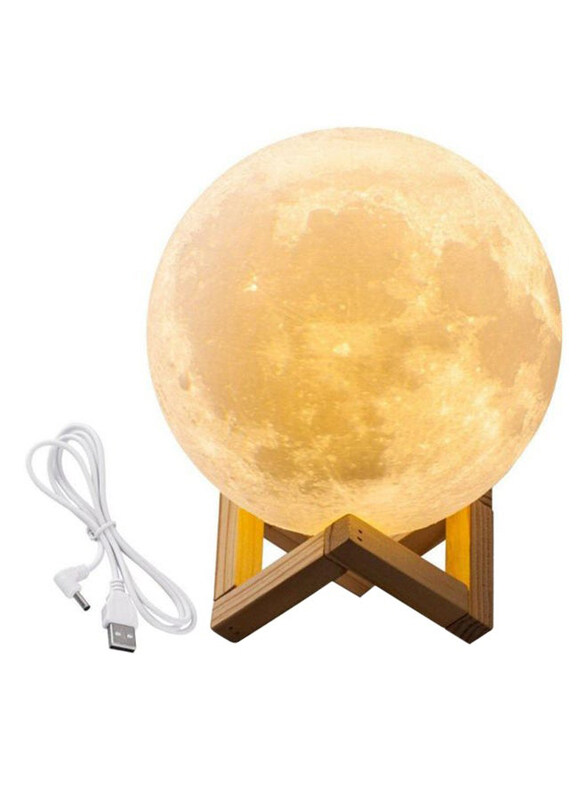

Beauenty 3D USB LED Moon Lamp with Stand and Cable, Beige/Brown