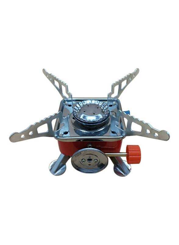 

Generic Portable Camping Foldable Gas Stove, 2800W, Silver/Orange