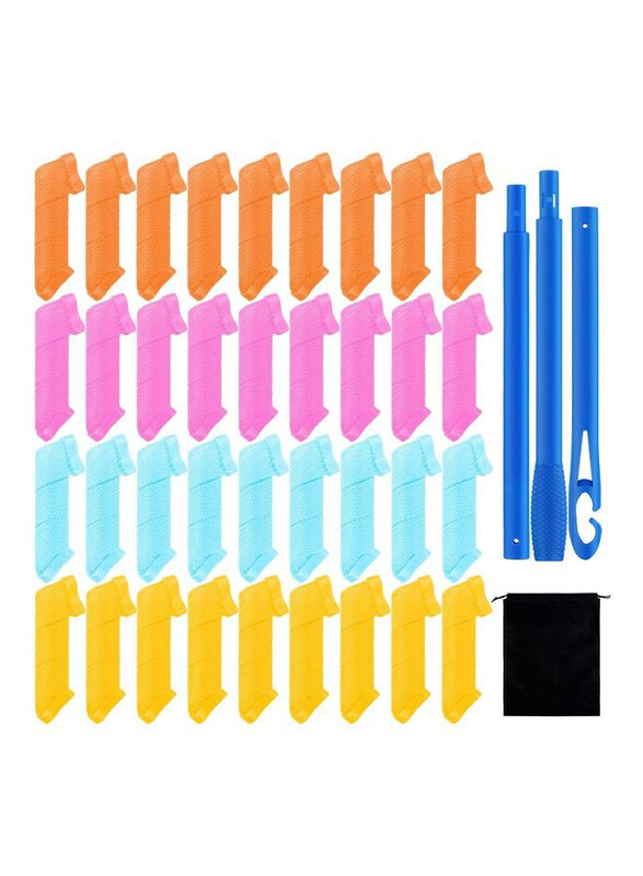 

Xiuwoo 20 cm Hair Curlers Spiral Curls Styling Kit, 36 Pieces, Multicolour