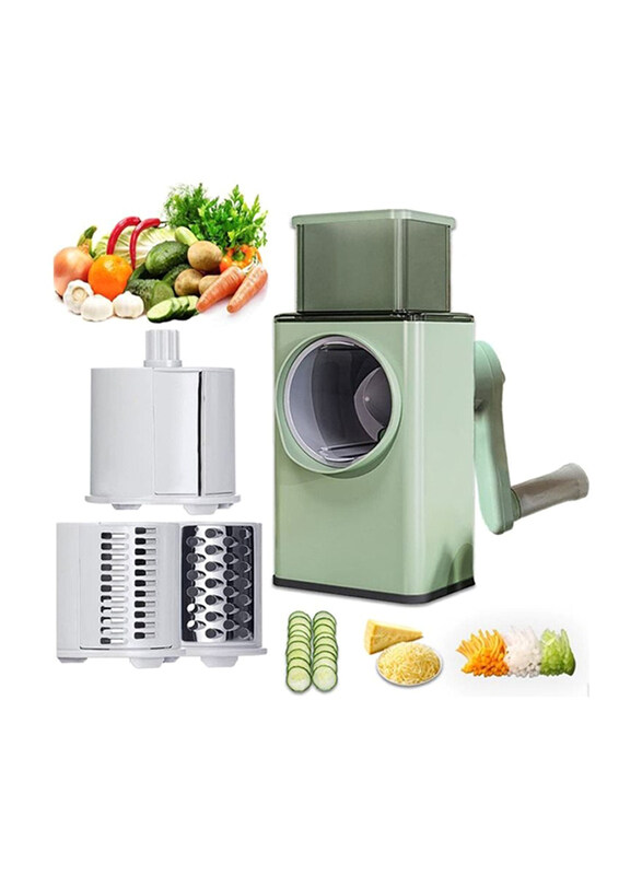 

DubaiGallery 4-in-1 Manual Round Rotary Slicer, Green