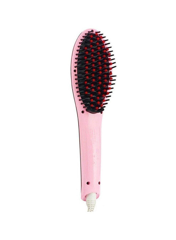 

Generic 3-In-1 Straightening Electric Comb Brush With LCD Screen, Pink