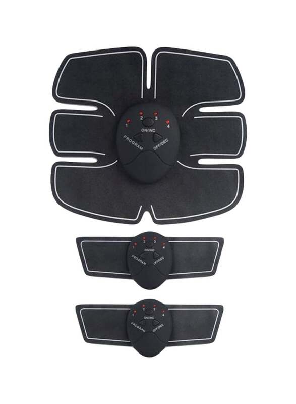 Abdominal Muscle Toner Set, 6 Pieces, Black