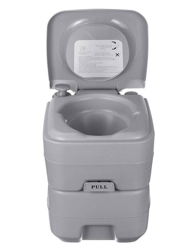 

Generic 5 Gallon Portable Toilet Flush, White/Grey