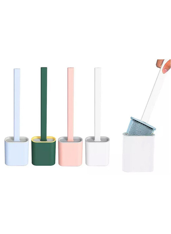 

DubaiGallery Deep Cleaning Toilet Brush with Holder, Assorted Colour