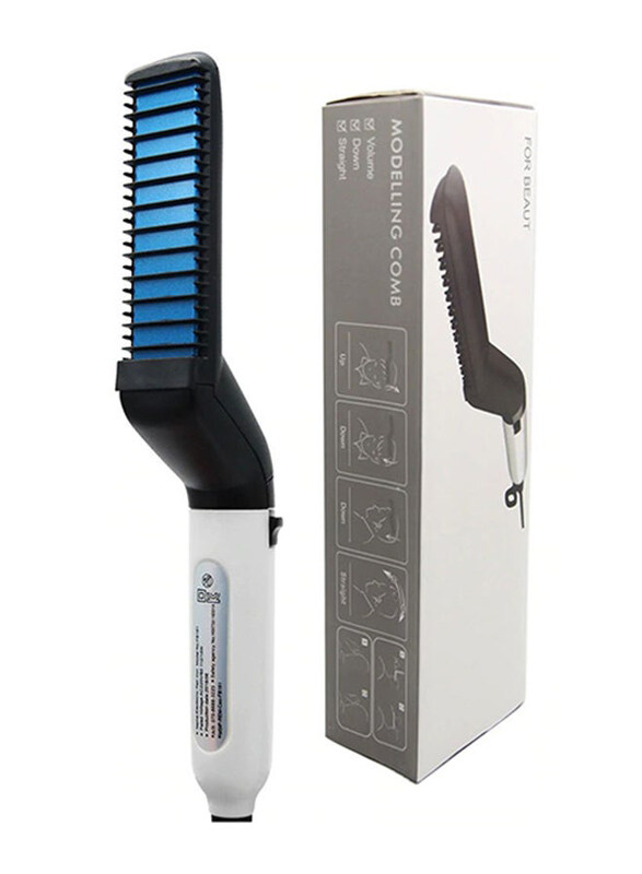 

Generic Hair Straightening Comb, Black/White