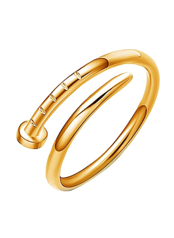 

Beauenty Exquisite Open Adjustable Metal Ring for Women, 48 mm, Gold