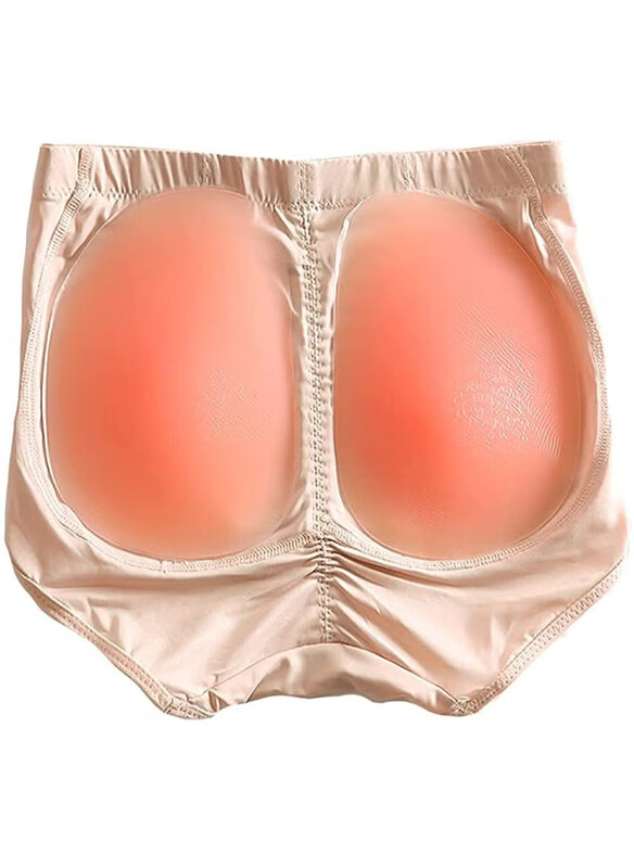 

DubaiGallery Silicone Portable Fake Hip Pad Shapewear, Beige, Small, 1 Pair