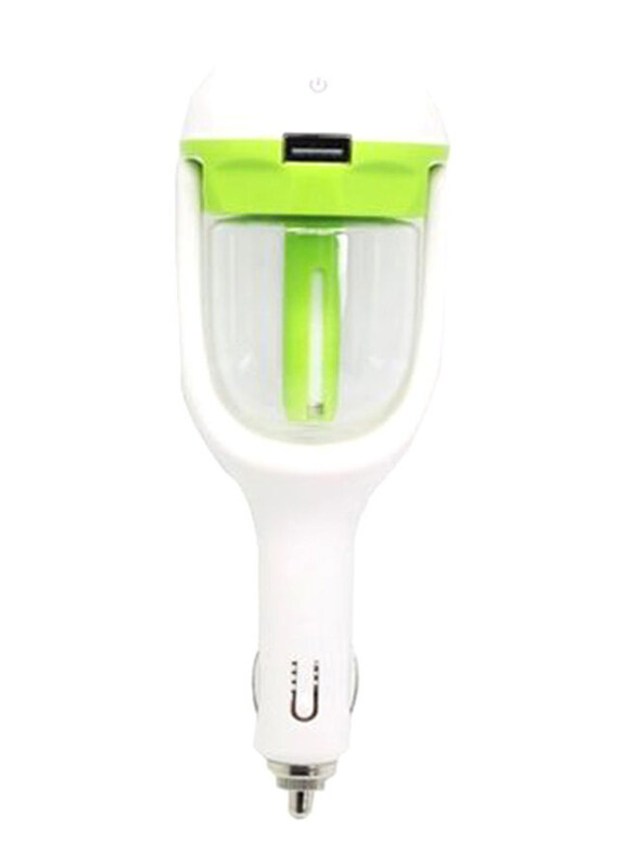 

Generic Car Electric Air Humidifier & Freshener, White/Green
