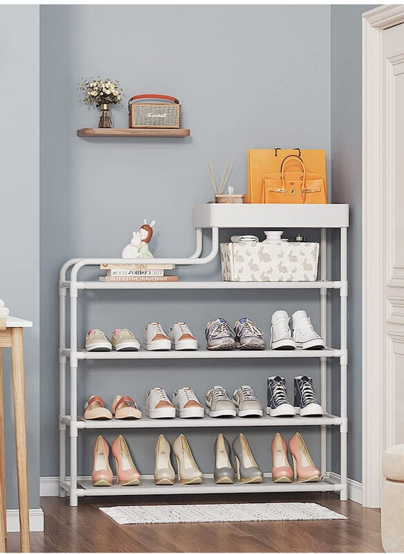 

DubaiGallery 4 Layers Creative Home Cabinet Shoe Organizer Rack, White