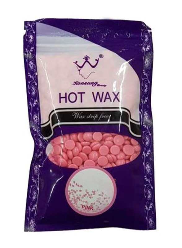 

Konsung Beauty Hair Removal Hot Natural Hard Wax Pink Beans for Body, 100g