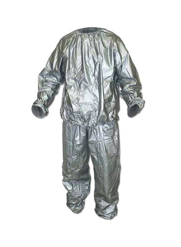 

Generic Full Sleeves Sauna Suit, Large, Silver