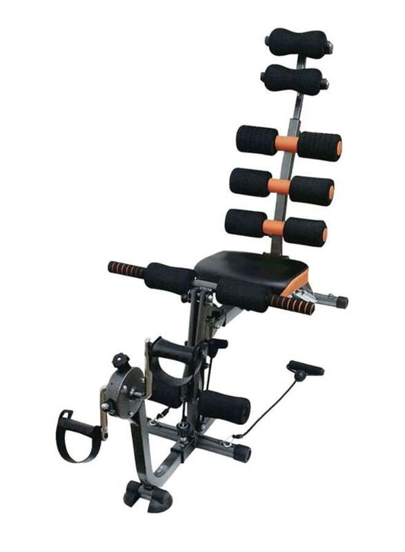 Six Pack Care Exercise Machine With Pedal, 15 kg, Black/Orange