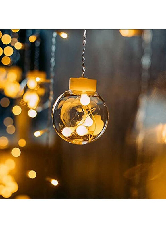 

Generic LED String Moon Star Curtain Light Hanging Garland, 220V, Yellow