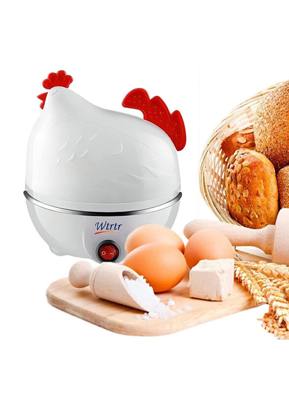 

Wtrtr Electric Egg Cooker, White/Red
