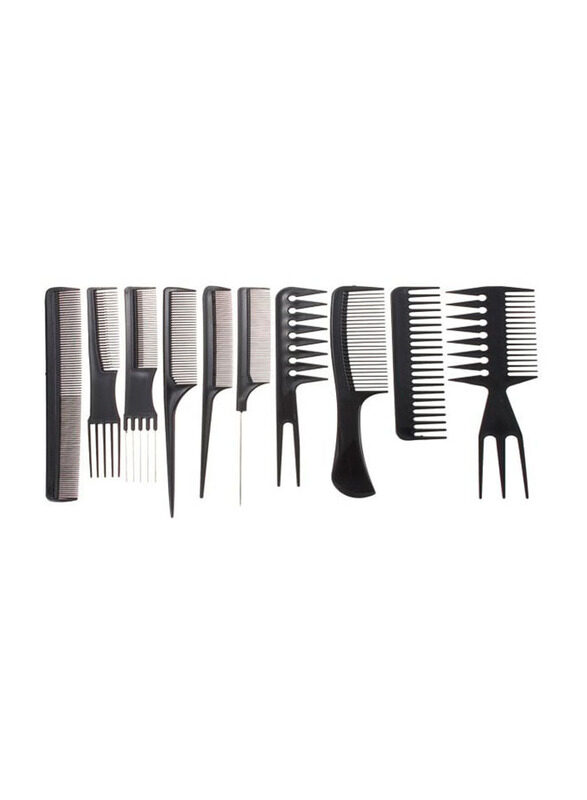 

Generic Styling Combs, Black, 10 Pieces