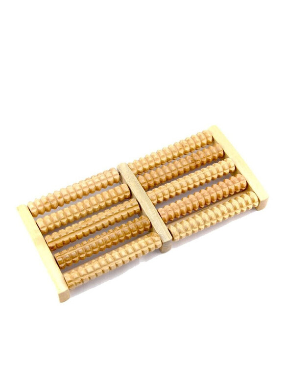 

Generic Wooden Foot Massage Roller Reflexology Stress Massager Fitness Health Care Pain Relief Colourful Massage Roller, 1 Piece