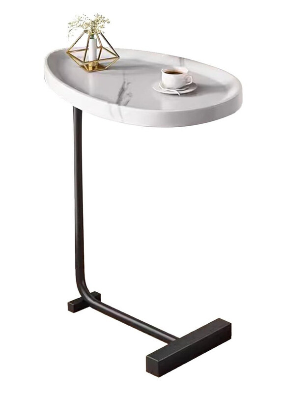 

DubaiGallery Small Luxury Japanese Wood Modern Coffee Table, White/Black