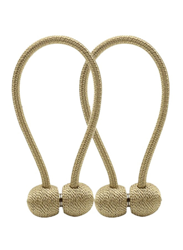 

Generic 2 x 10cm Magnetic Curtain Tieback, Gold