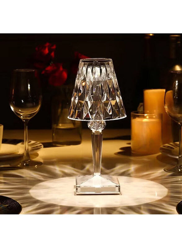 

Arabest Acrylic Diamond USB Charging Touch LED Table Lamp, White