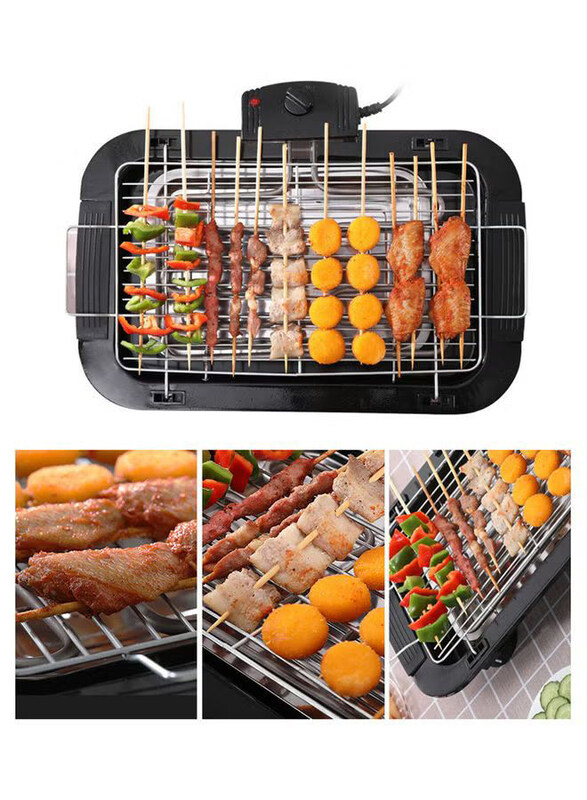 

Generic Portable Electric Kitchen BBQ Grill, 2000W, NE-CH9596, Black