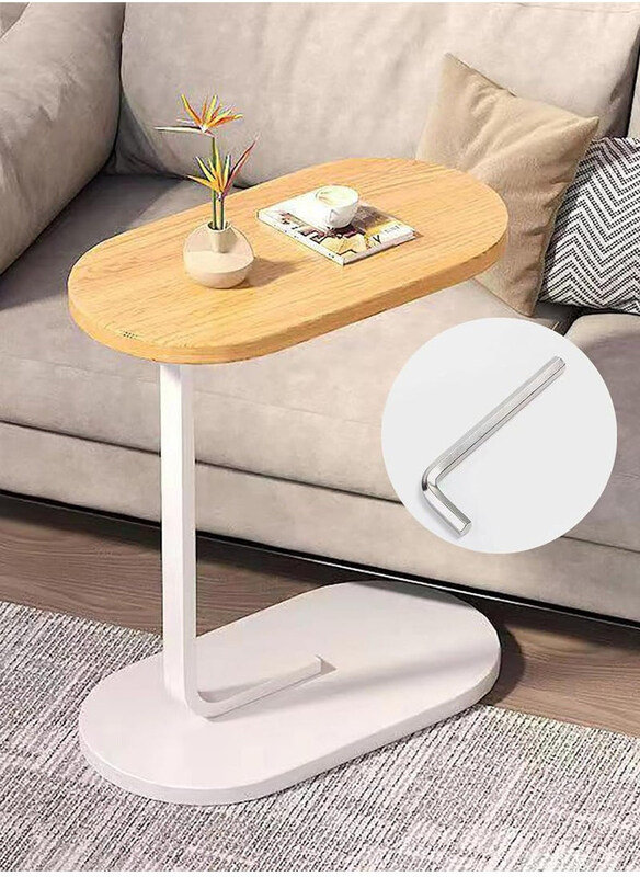 

DubaiGallery Mini Skinny Side Table, Beige/White