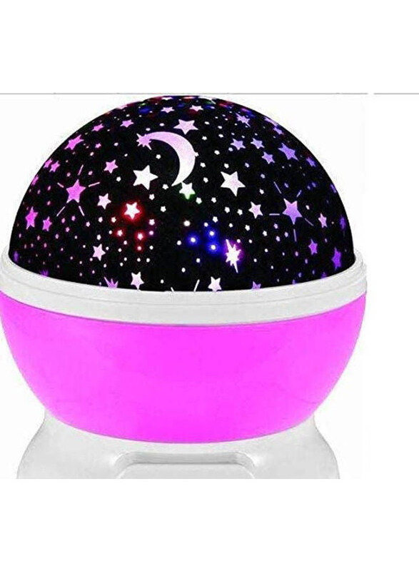 

Generic Rotating Star Moon Projector Night Lamp, Pink