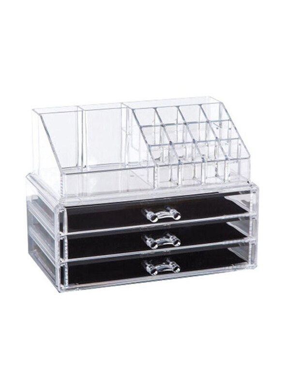 

Generic Acrylic Makeup Organizer, Clear/Black