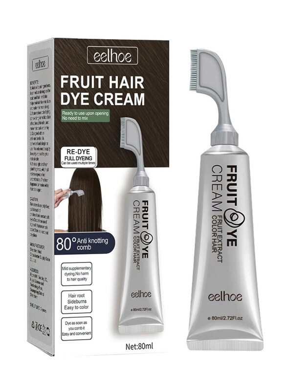 

Eelhoe Fruit Essence Hair Dyeing Cream, 80ml, Black