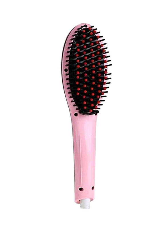 

Generic Hair Straightening Brush, Pink/Black