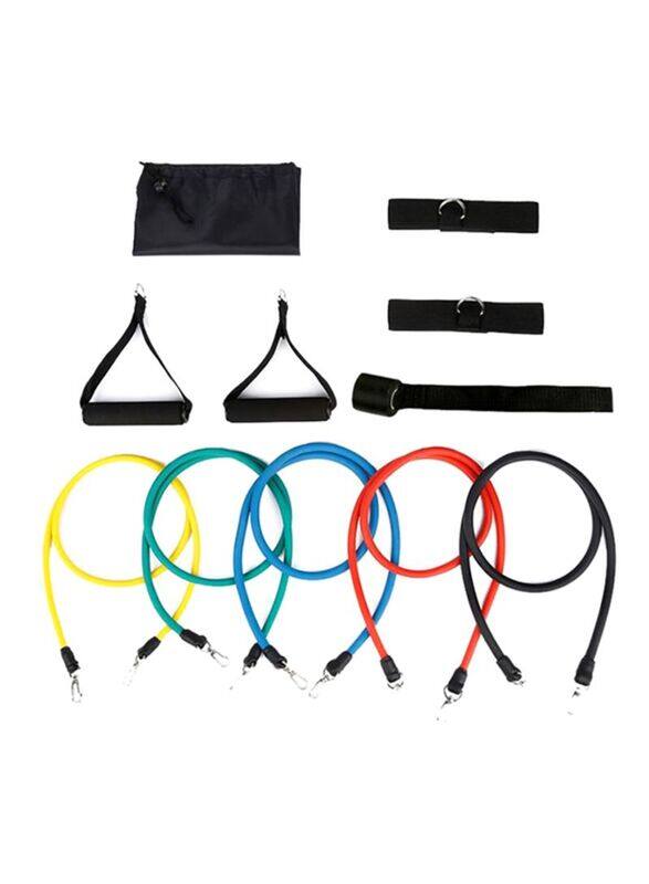 

Generic Resistance Band Set with Handle, Multicolour