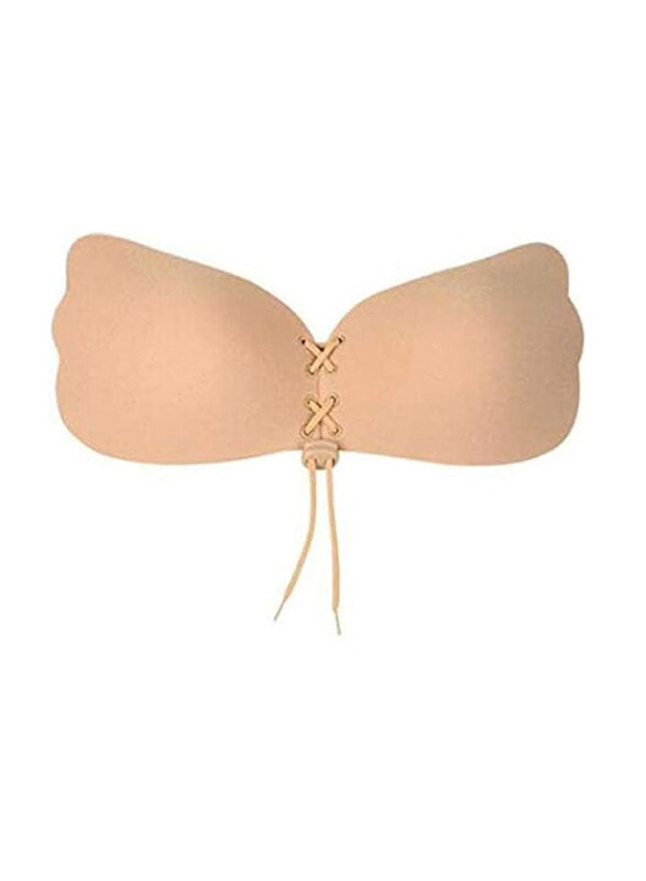 

Generic Bra Lingeries Instant Breast Lift Invisible Silicone Push Up Bra, Beige, One Size