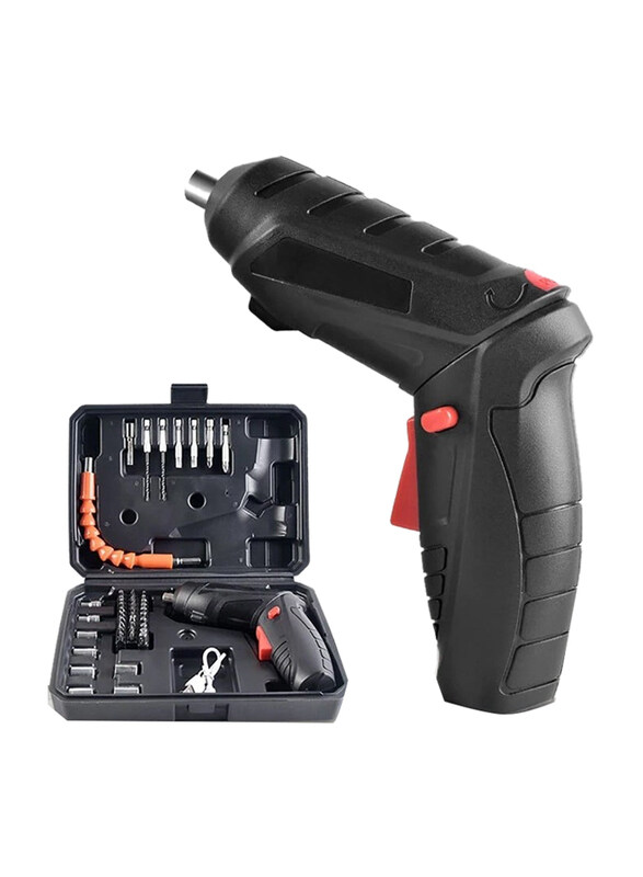 

DubaiGallery Cordless Screw Driver Set Movable Hand Tools Kit with Screwdriver, Black