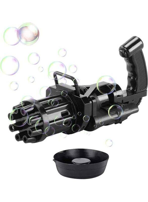 

XiuWoo 8-Hole Huge Amount Bubble Maker Gun, W36, Ages 2+, Black