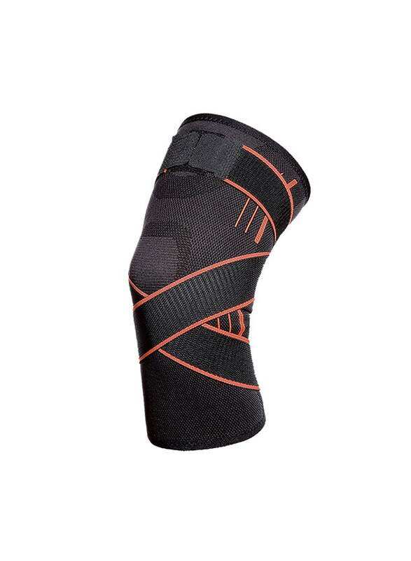 

Generic Knee Support Professional Protectives Sports Knee Pad, XL, Black/Orange