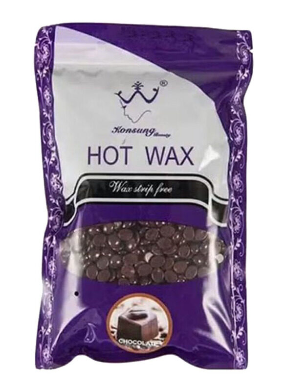 

Konsung Beauty Hair Removal Hot Natural Hard Wax Chocolate Beans for Body, 100g