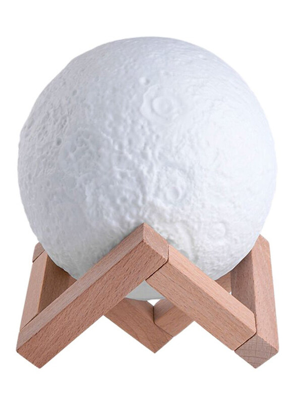 

Generic LED Moon Light Lamp with Wood Stand, White