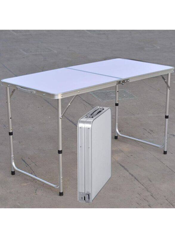 

Generic Portable Lightweight Plastic Indoor Outdoor Dining Camp Tables, Silver